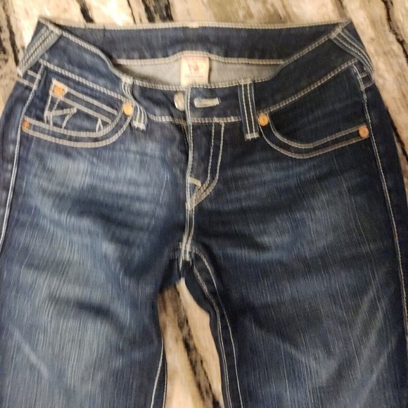 True Religion Becky Women Size 29x32.5 USA Jeans World Tour - Picture 5 of 9